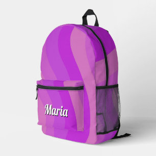 Gepersonaliseerde kleurrijke moderne Girly Rainbo Bedrukte Rugzak