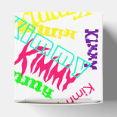 Gepersonaliseerde kleurrijke neon "Naam in Lichten Bedankdoosjes (Bovenkant)