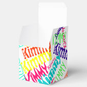 Gepersonaliseerde kleurrijke neon "Naam in Lichten Bedankdoosjes (Geopend)