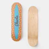 Gepersonaliseerde Kleurrijke Semicircles Patroon R Skateboard (Voorkant)