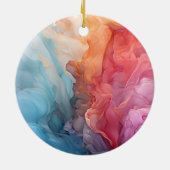 Gepersonaliseerde kleurrijke zonsondergang op Zee Keramisch Ornament (Achterkant)