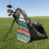 Gepersonaliseerde kleurstrepen golfhanddoek (Groen)