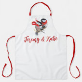 Gepersonaliseerde knuffelen kerst chickadees Schor Schort (Voorkant)