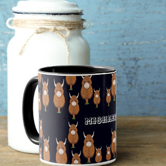 Gepersonaliseerde Koe met hoorns Mok