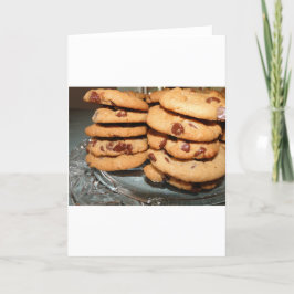 Gepersonaliseerde koekjes dessert chocoladestukjes kaart