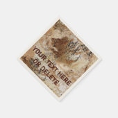 Gepersonaliseerde koele rustieke papieren servette servetten (Hoek)