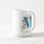 Gepersonaliseerde koffie Mok letter M (Voorkant rechts)