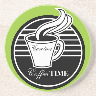 Gepersonaliseerde koffie- of theekop zandsteen onderzetter