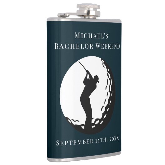 Gepersonaliseerde kolf | Vrijgezellengolfweekend Heupfles (Rechts)