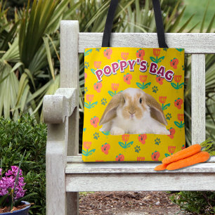 Gepersonaliseerde Konijn Gift, Leuke Pet Foto Acce Draagtas