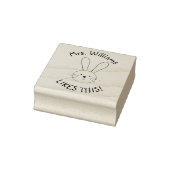 Gepersonaliseerde konijn leraar lof 	rubberstempel (Stempel)