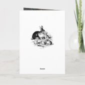 Gepersonaliseerde  konijnenfamilie kaart (Achterkant)