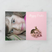 Gepersonaliseerde  konijnenfamilie kaart (Binnen)