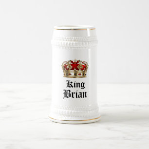 Gepersonaliseerde koning Beer Stein Bierpul