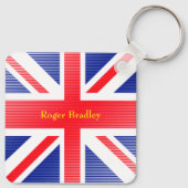 Gepersonaliseerde koning Charles III Monogram en K Sleutelhanger (Achterkant)