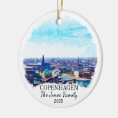 Gepersonaliseerde Kopenhagen Ornament, Denemarken Keramisch Ornament (Links)