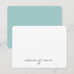 Gepersonaliseerde koppels briefpapier licht blauw  notitiekaartje