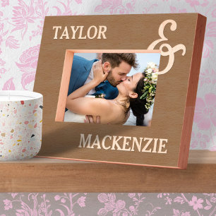 Gepersonaliseerde koppels namen en Ampersand Gegraveerde Lijstjes