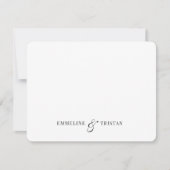 Gepersonaliseerde Koppels Stationery Marine Blauw Notitiekaartje (Voorkant)