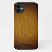 Gepersonaliseerde korrelige tabak Sunburst Wood Case-Mate iPhone Case (Achterkant)