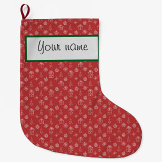 Gepersonaliseerde kous voor Kerstmis Grote Kerstsok