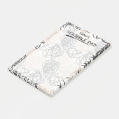 Gepersonaliseerde krabbelpad (tan/houtskool) post-it® notes (Schuin)