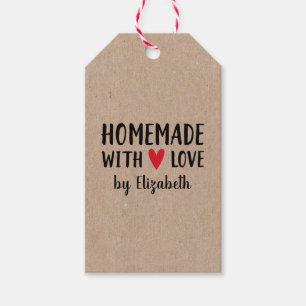 Gepersonaliseerde Kraft Homemade with Love Cadeaulabel