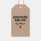Gepersonaliseerde Kraft Homemade with Love Cadeaulabel (Achterkant)