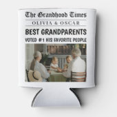 gepersonaliseerde krant | Beste grootouder cadeau Blikjeskoeler (Voorkant)