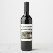 gepersonaliseerde krant | Beste grootouders Wijn Etiket (Voorkant)