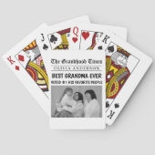 gepersonaliseerde krant | Beste oma cadeau Pokerkaarten (Achterkant)