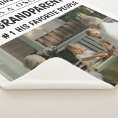 Gepersonaliseerde krant Grootouders Gift Sherpa Deken (3/4)
