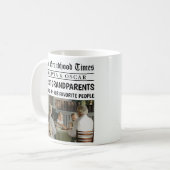 Gepersonaliseerde krant Mok | Beste grootouders (Voorkant links)