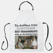 Gepersonaliseerde krantenkop | Beste grootouder Schort (Voorkant)