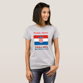Gepersonaliseerde Kroatische Vlag Vrouwen T-shirt (Voorkant volledig)