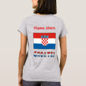 Gepersonaliseerde Kroatische Vlag Vrouwen T-shirt (Achterkant)