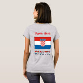 Gepersonaliseerde Kroatische Vlag Vrouwen T-shirt (Achterkant volledig)
