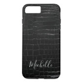 Gepersonaliseerde krokodil Afdruktelefoontas zwart Case-Mate iPhone Case (Achterkant)