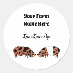 Gepersonaliseerde KuneKune Pig Sticker
