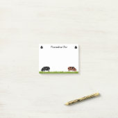 Gepersonaliseerde Kunekune Varkens Post-it® Notes (Op bureau)