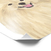 Gepersonaliseerde kunst Pomeranian Foto Afdruk (Hoek)