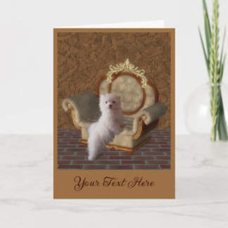 Gepersonaliseerde kunstfoto van Maltezer puppy Kaart