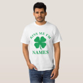 Gepersonaliseerde kus me St. Patrick's Day T-shirt (Voorkant volledig)