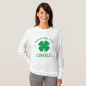 Gepersonaliseerde kus me St. Patrick's Day T-shirt (Voorkant volledig)