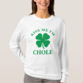 Gepersonaliseerde kus me St. Patrick's Day T-shirt (Voorkant)