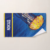 Gepersonaliseerde kwallen bad handdoek (Handdoek)