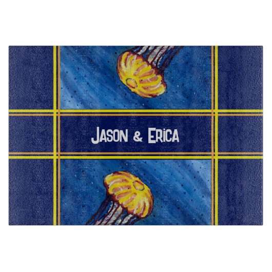 Gepersonaliseerde kwallen snijplank (Voorkant)