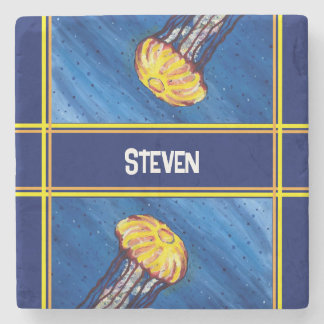 Gepersonaliseerde kwallen stenen onderzetter