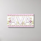 Gepersonaliseerde kwekerij naam Art Paarse Oerwoud Canvas Afdruk (Voorkant)