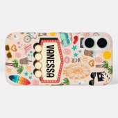 Gepersonaliseerde L.A. Vibes Doodle Case-Mate iPhone Case (Achterkant (horizontaal))